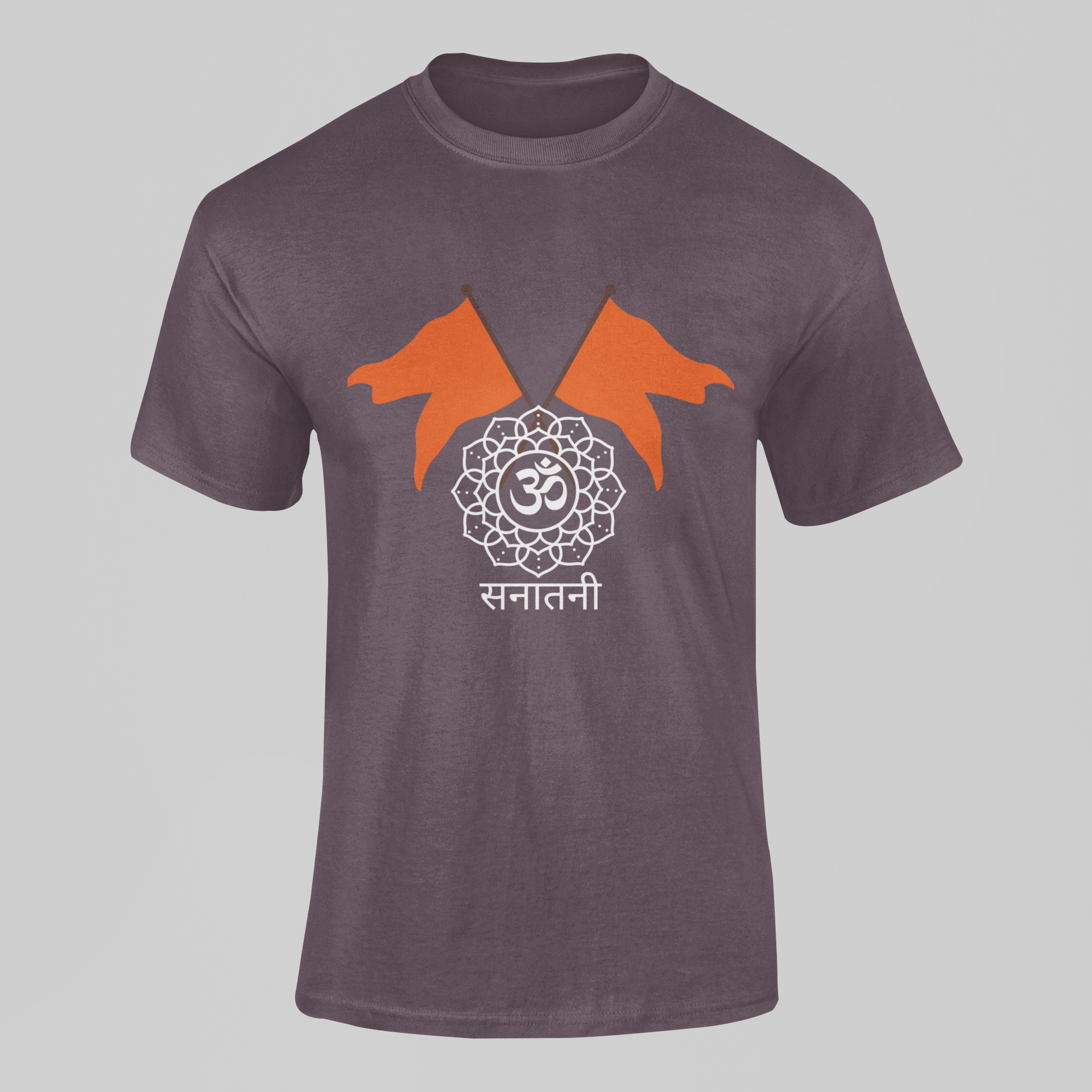 "Sanatani" Spiritual Heritage T-Shirt with Om & Dhwaja Design