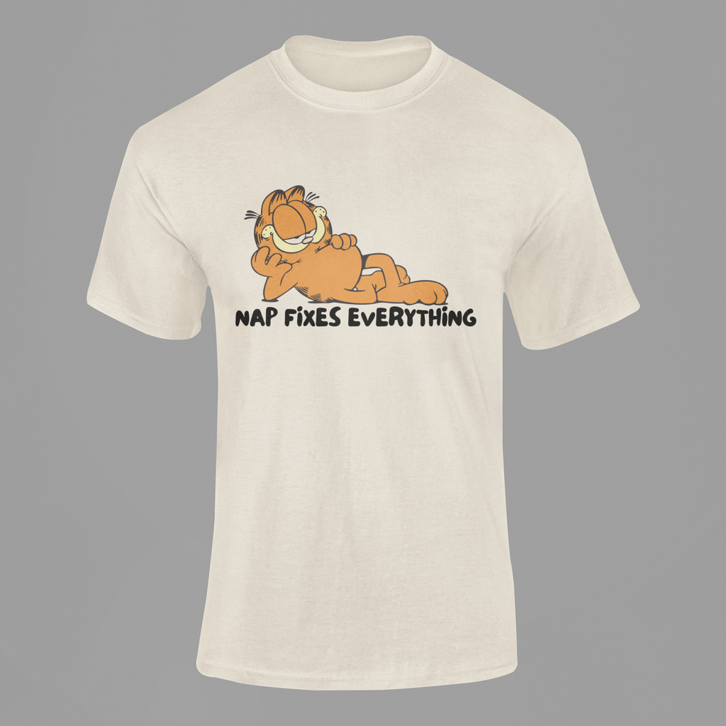 Garfield "Nap Fixes Everything" T-Shirt – Lazy Vibes Edition