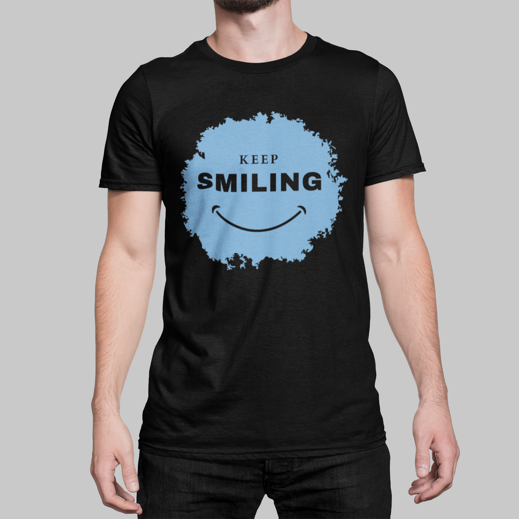 Keep Smiling Short Sleeve T-Shirt – Positive Vibes Graphic Tee