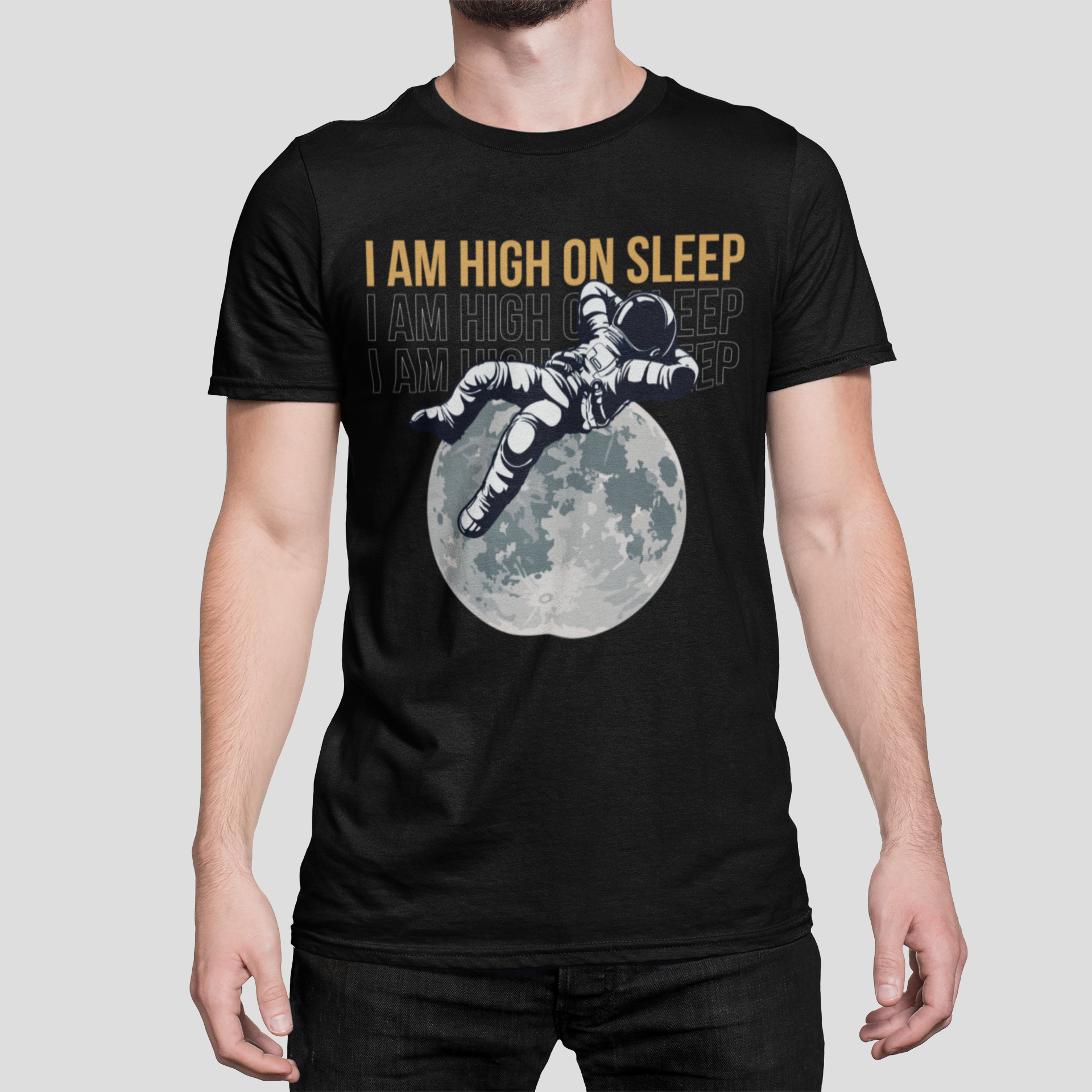 I Am High On Sleep T-Shirt – Funny Astronaut Graphic Tee
