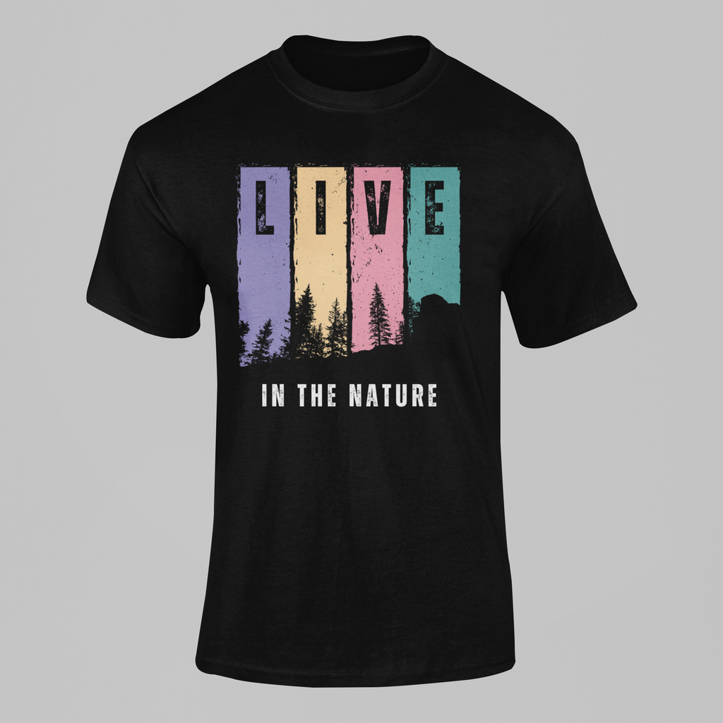 Live in the Nature T-Shirt – Retro Wilderness Graphic Tee